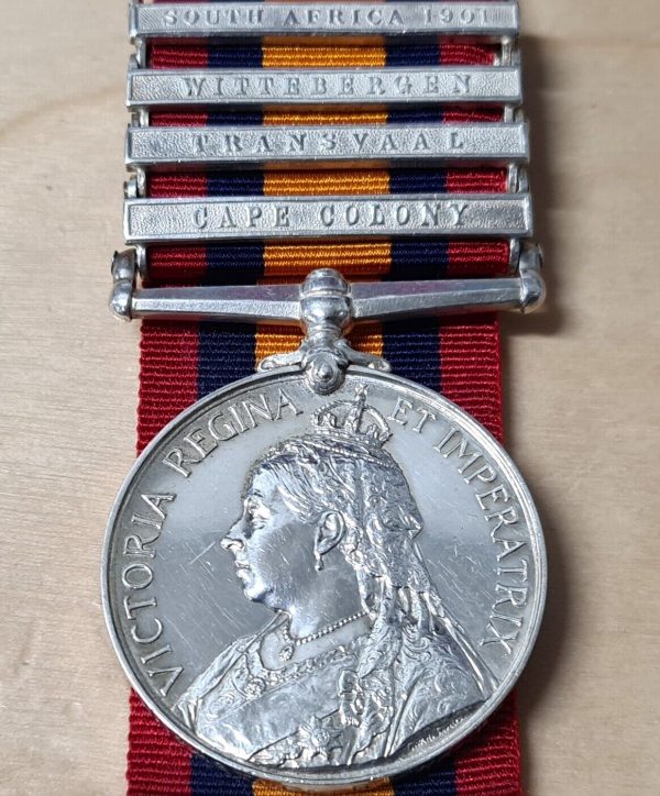 DIED 1908 QUEENS SOUTH AFRICA MEDAL 1820 JOHN CASTLE 1ST ROYAL WELSH FUSILIERS