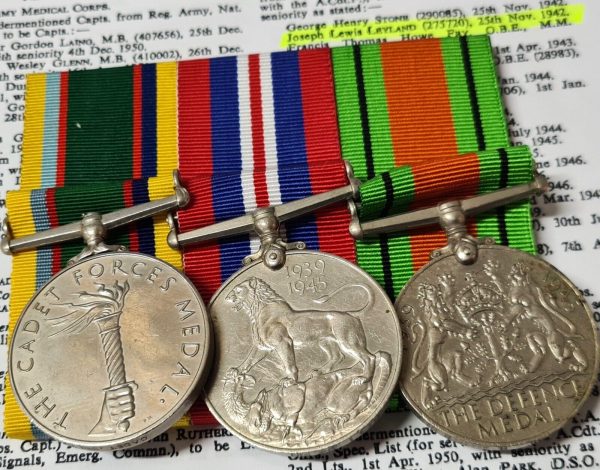 MAJOR J L LEYLAND 1st HULL CADET CORPS WW2 BRITISH CADET LONG SERVICE MEDALS - Image 5