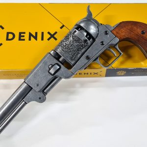 REPLICA DENIX .36 .45 CIVIL WAR 1848 DRAGOON ARMY COLT REVOLVER ETCHED BALL N CAP PISTOL TEXAS RANGERS