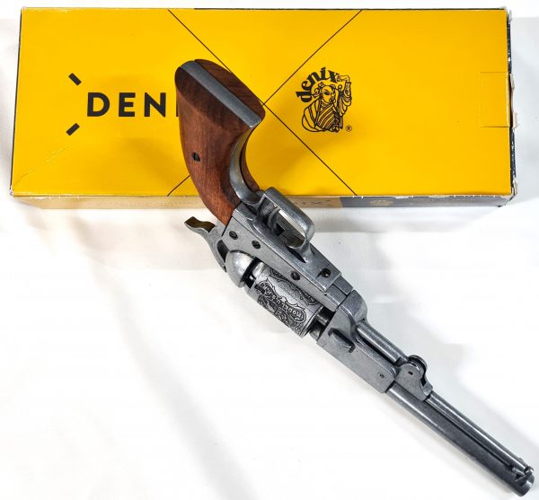 REPLICA DENIX .36 .45 CIVIL WAR 1848 DRAGOON ARMY COLT REVOLVER ETCHED BALL N CAP PISTOL TEXAS RANGERS