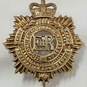 POST WW2 VINTAGE 1953-60 AUSTRALIAN ARMY SERVICE CORPS UNIFORM CAP BADGE CMF