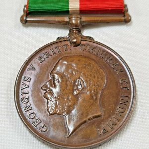 RARE JAPANESE BORN SUMAICHI FUKUNAGA WW1 BRITISH MERCANTILE MARINE MEDAL