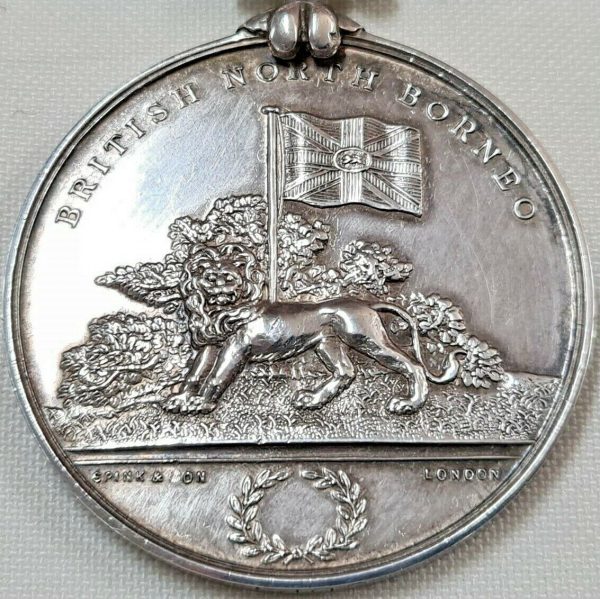 SCARCE BRITISH NORTH BORNEO COMPANY MEDAL & CLASP RUNDUM