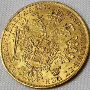 PRE WW1 AUSTRIA 1 DUCAT 1854 GOLD COIN VIENNA MINT