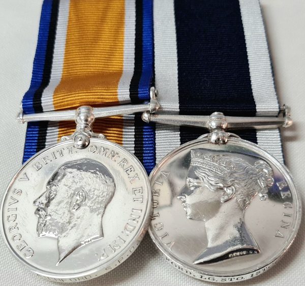 ROYAL NAVY LONG SERVICE MEDALS 116070 WALTER BLATCHFORD WW1