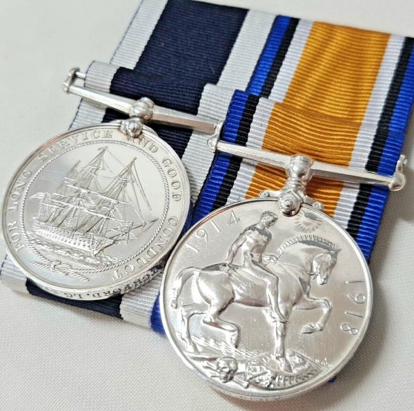 ROYAL NAVY LONG SERVICE MEDALS 116070 WALTER BLATCHFORD WW1 - Image 6