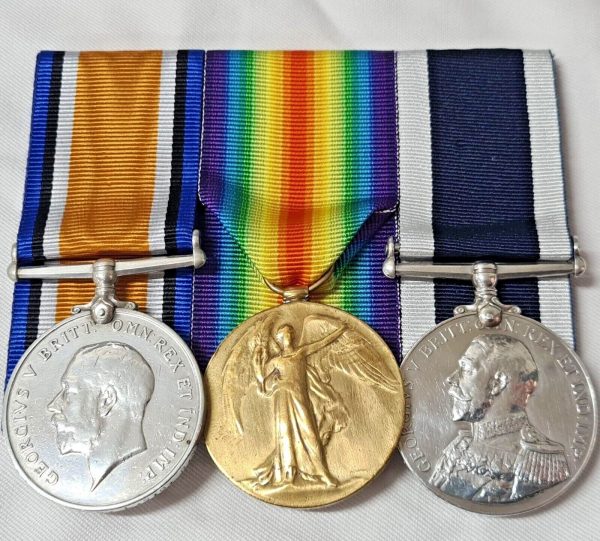 RUSSIA 1919 WW1 ROYAL NAVY MEDAL GROUP J.9658 CHIEF YEOMAN SIGNALS LAWES