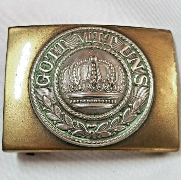 VINTAGE PRE WW1 GERMAN ARMY ENLISTED & NCO'S UNIFORM BELT BUCKLE M1895