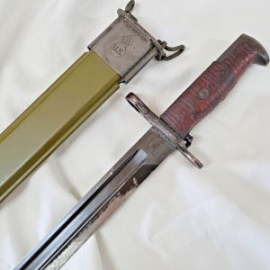 WW1 1905 U.S. ARMY SPRINGFIELD ARMOURY BAYONET & SCABBARD 1906 DATED