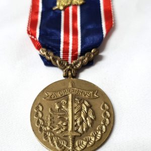 WW2 CZECH ARMY & AIR FORCE MEDAL FOR BRAVERY 1939-1945 WITH GILT CITATION