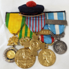 POST WW2 FRENCH INDOCHINA MEDAL GROUP WITH MINIATURE DOLLS UNIFORM CAP VIETNAM