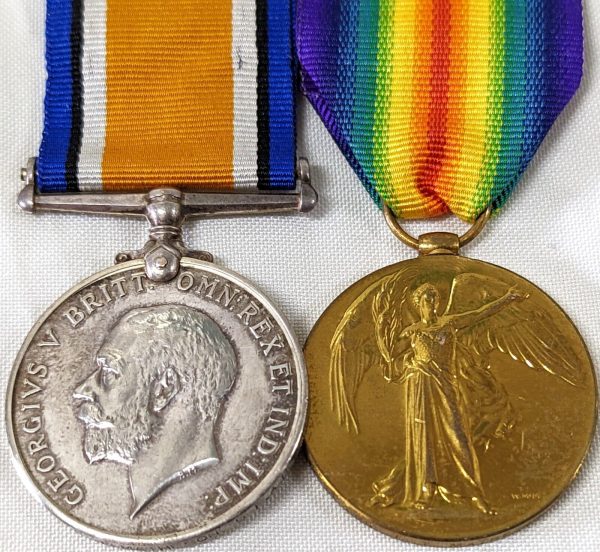 WW1 AUSTRALIAN ARMY MEDALS 35641 GUNNER F T MATHESON 14TH BATTERY 5th FAB AIF