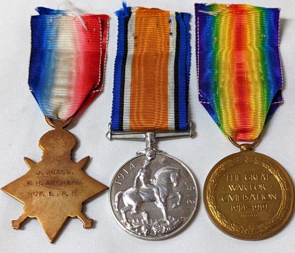 *BAYONET ACTION* HMS BROKE RAMMED GERMAN DESTROYER WW1 MEDALS J26359 W ARCHARD - Image 9