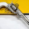 REPLICA DENIX .45 CIVIL WAR 1851 NAVY SILVER COLT REVOLVER ENGRAVED PISTOL 6040 - Image 2