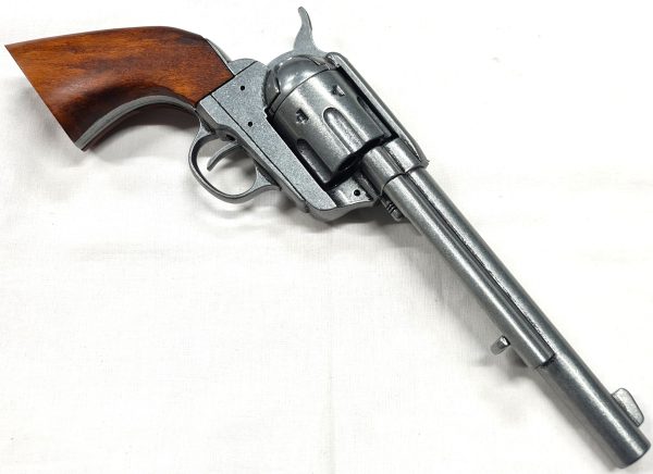 DENIX REPLICA GUN 1873 NICKLE COLT PEACE MAKER REVOLVER PISTOL 1191/G - Image 2