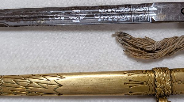 2ND PATTERN NAZI GERMAN KRIEGSMARINE NAVY DAGGER & SCABBARD BY W.K.C. OF SOLINGEN - Image 5