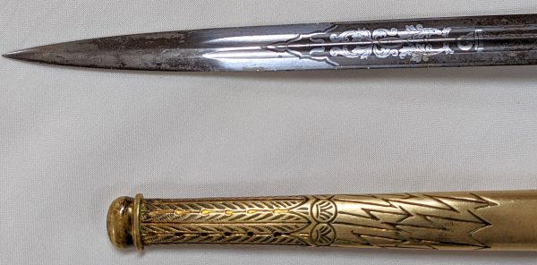 2ND PATTERN NAZI GERMAN KRIEGSMARINE NAVY DAGGER & SCABBARD BY W.K.C. OF SOLINGEN - Image 8