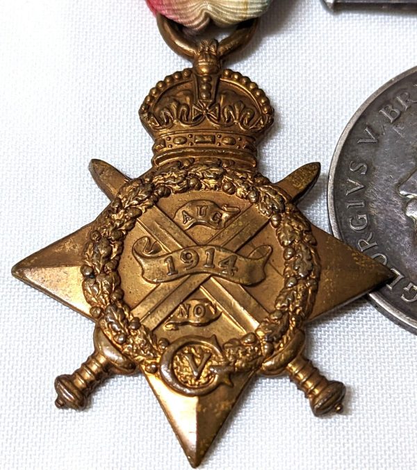 WW1 1914 STAR & MONS BAR MEDALS 3517 FRANK COSSTICK 19TH HUSSARS & CAVALRY MGC - Image 2