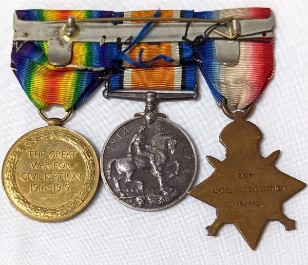 WW1 1914 STAR & MONS BAR MEDALS 3517 FRANK COSSTICK 19TH HUSSARS & CAVALRY MGC - Image 6