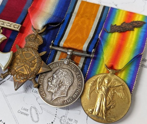 BATTLE LOOS 22 X ENEMY CAPTURED WW1 DSO MEDALS J STEVEN ROYAL ARMY MEDICAL CORPS - Image 4