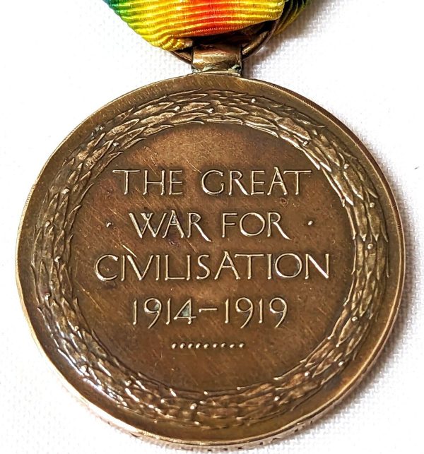 COLLINGWOOD BATTALION RND POW HOLLAND WW1 VICTORY MEDAL ABLE SEAMAN BLYFIELD NAVY - Image 3