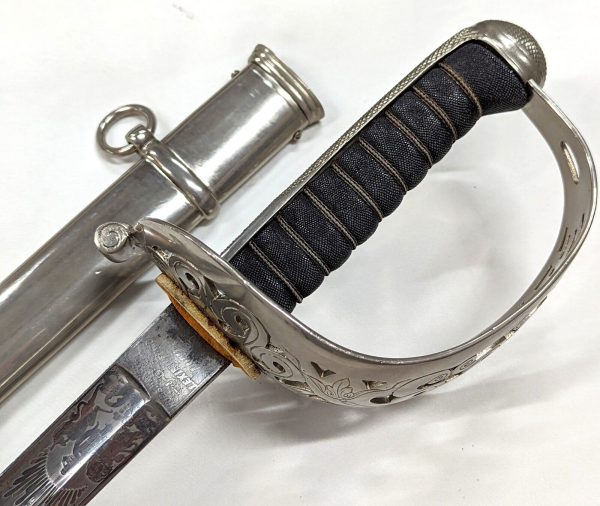 MIDDLESEX YEOMANRY RARE BOER WAR ERA 1887 HEAVY CAVALRY OFFICER SWORD SCABBARD - Image 15