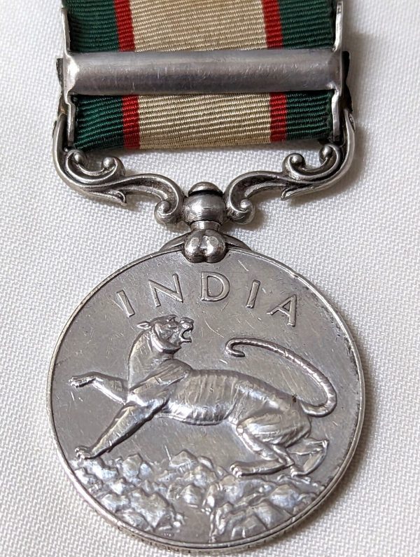 PRE WW2 INDIA GENERAL SERVICE MEDAL AFGHANISTAN NW FRONTIER DOGRA REGIMENT ARMY - Image 2