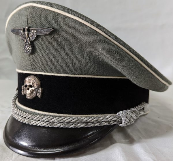 WW2 German Waffen S.S. infantry officers’ uniform peaked cap by Laco - Image 2