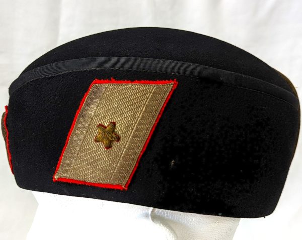 WW2 era Italian Black Shirt MVSN Fascist senior officers’ black uniform fez cap - Image 3