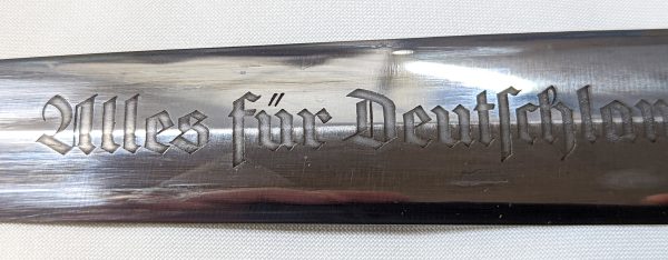 A rare pre WW2 German SA 1933 1st pattern dagger by A. Werth of Solingen with dedication to Obersturmbannführer Muller for the 1942 campaign in the east - Image 7