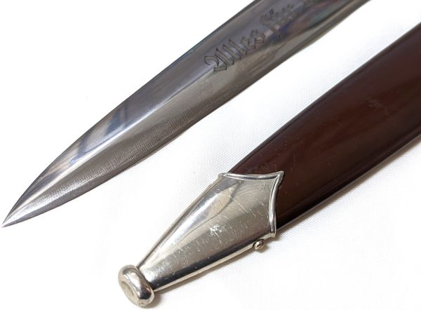 A rare pre WW2 German SA 1933 1st pattern dagger by A. Werth of Solingen with dedication to Obersturmbannführer Muller for the 1942 campaign in the east - Image 10