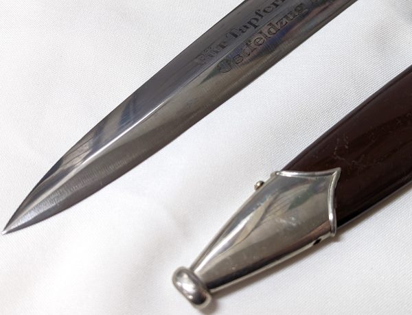 A rare pre WW2 German SA 1933 1st pattern dagger by A. Werth of Solingen with dedication to Obersturmbannführer Muller for the 1942 campaign in the east - Image 17