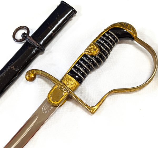 WW2 ERA GERMAN ARMY OFFICER'S SWORD & SCABBARD BY F. W. HÖLLER OF SOLINGEN - Image 13