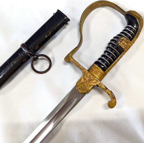 WW2 ERA GERMAN ARMY OFFICER'S SWORD & SCABBARD BY ROBERT KLAAS OF SOLINGEN