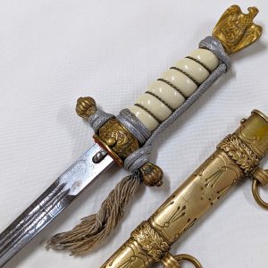 2ND PATTERN NAZI GERMAN KRIEGSMARINE NAVY DAGGER & SCABBARD BY W.K.C. OF SOLINGEN