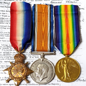 RARE PRISONER OF WAR AT NIEUPORT 1917 WW1 BRITISH ARMY MEDALS R3887 MANSEL THOMAS 2ND KING'S ROYAL RIFLE CORPS