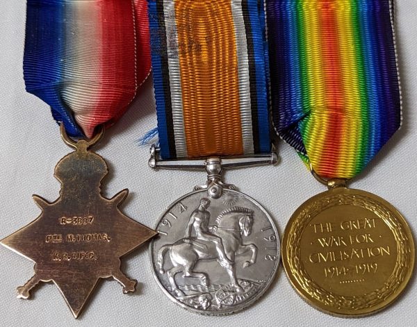 RARE PRISONER OF WAR AT NIEUPORT 1917 WW1 BRITISH ARMY MEDALS R3887 MANSEL THOMAS 2ND KING'S ROYAL RIFLE CORPS - Image 2