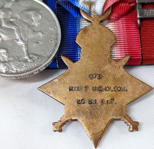 WW1 AUSTRALIAN ARMY FATHER SON GALLIPOLI MEDAL BADGE 11 & 28 BATTALION AIF ANZAC - Image 9