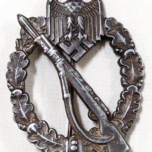 WW2 GERMAN ARMY-WAFFEN SS INFANTRY ASSAULT BADGE IN SILVER