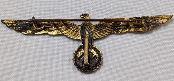 WW2 GERMAN KRIEGSMARINE OFFICERS' SUMMER UNIFORM BREAST EAGLE BADGE - Image 3