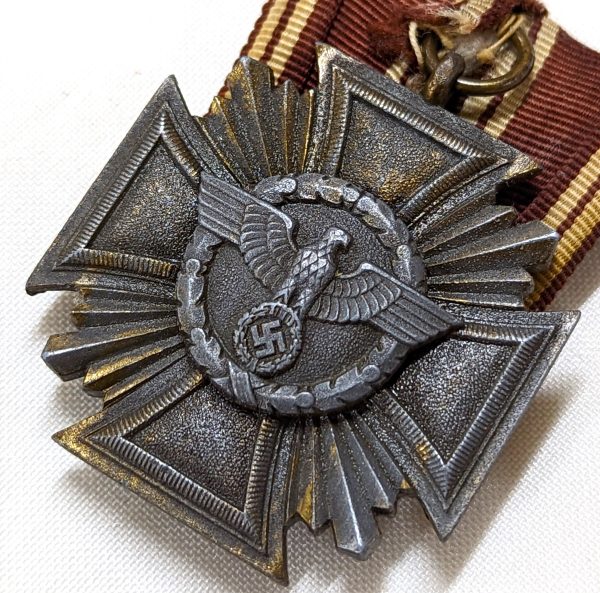 WW2 GERMAN N.S.D.A.P. NAZI PARTY 10 YEAR SERVICE CROSS PARADE MOUNTED - Image 2