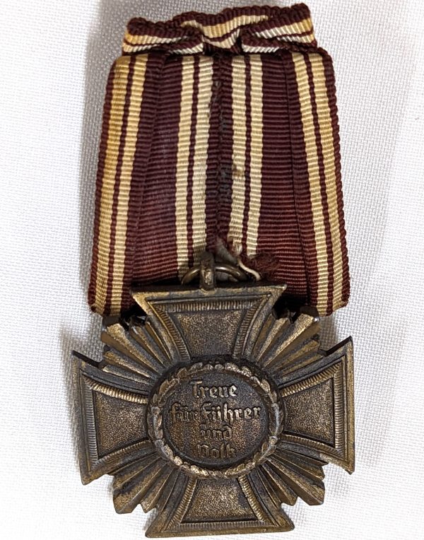 WW2 GERMAN N.S.D.A.P. NAZI PARTY 10 YEAR SERVICE CROSS PARADE MOUNTED - Image 3