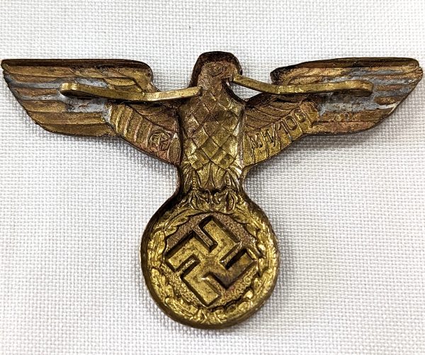 WW2 GERMAN NAZI PARTY S.A. UNIFORM CAP EAGLE BADGE BY HERMANN AURICH, DRESDEN - Image 2