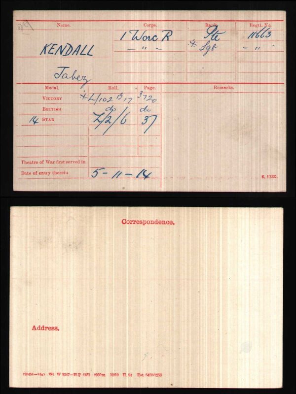 DIED WOUNDS 1918 WW1 DCM MEDALS 11663 JABEZ KENDALL WORCESTERSHIRE REGIMENT - Image 12