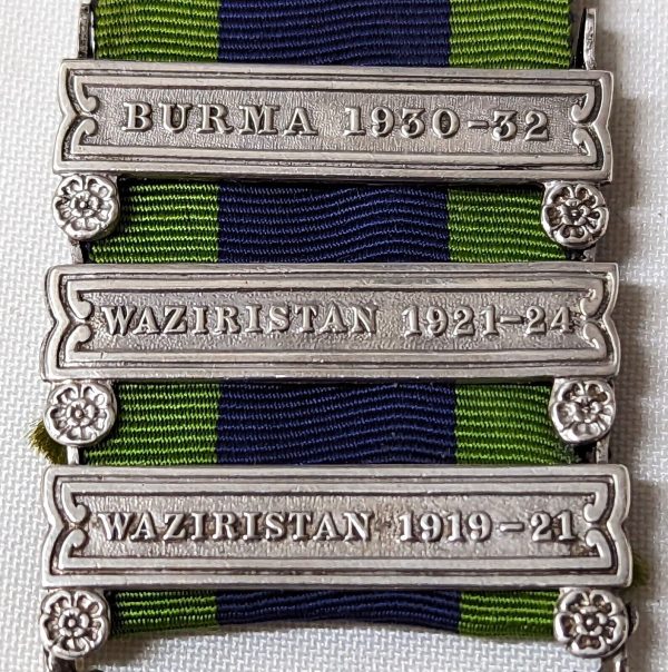 DOGRA REGIMENT 1908 BRITISH INDIA ARMY GENERAL SERVICE MEDAL 3 BAR WW1 WW2 - Image 4