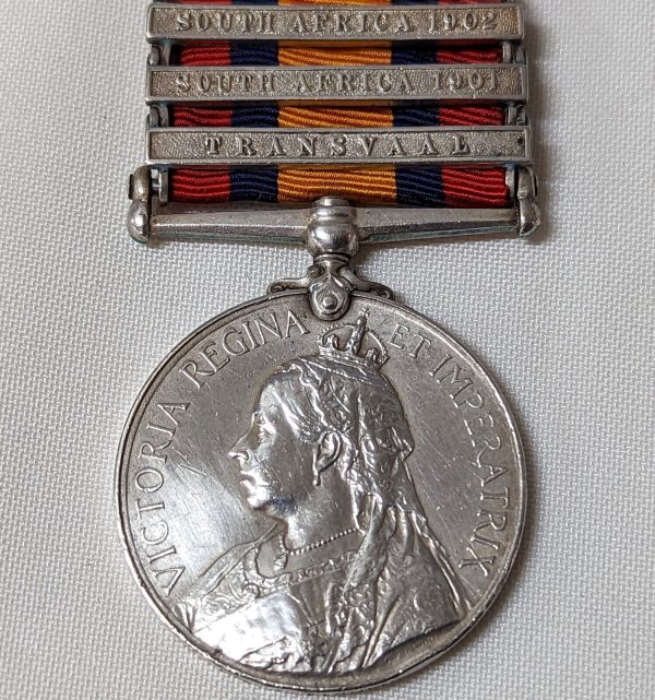 WELSH REGIMENT WW1 KIA BOER WAR QSA MEDAL 6566 PRIVATE JOE FISHER 1ST BATTALION