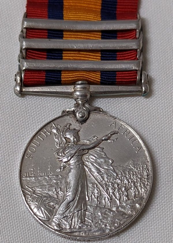 WELSH REGIMENT WW1 KIA BOER WAR QSA MEDAL 6566 PRIVATE JOE FISHER 1ST BATTALION - Image 7