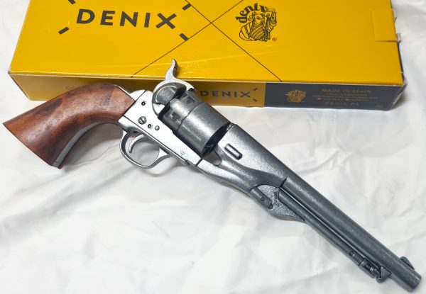 REPLICA DENIX US CIVIL WAR 1860 ARMY COLT REVOLVER BALL N CAP PISTOL GREY - Image 2