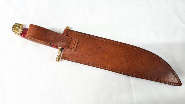 Big Leather Bowie Knife with Leather Sheath - Image 5