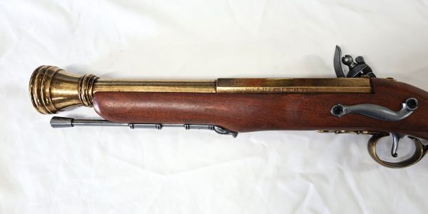 DENIX BRITISH PIRATE BLUNDERBUSS 18TH. C BLACK POWDER MUSKET GUN - GOLD BARREL - Image 4